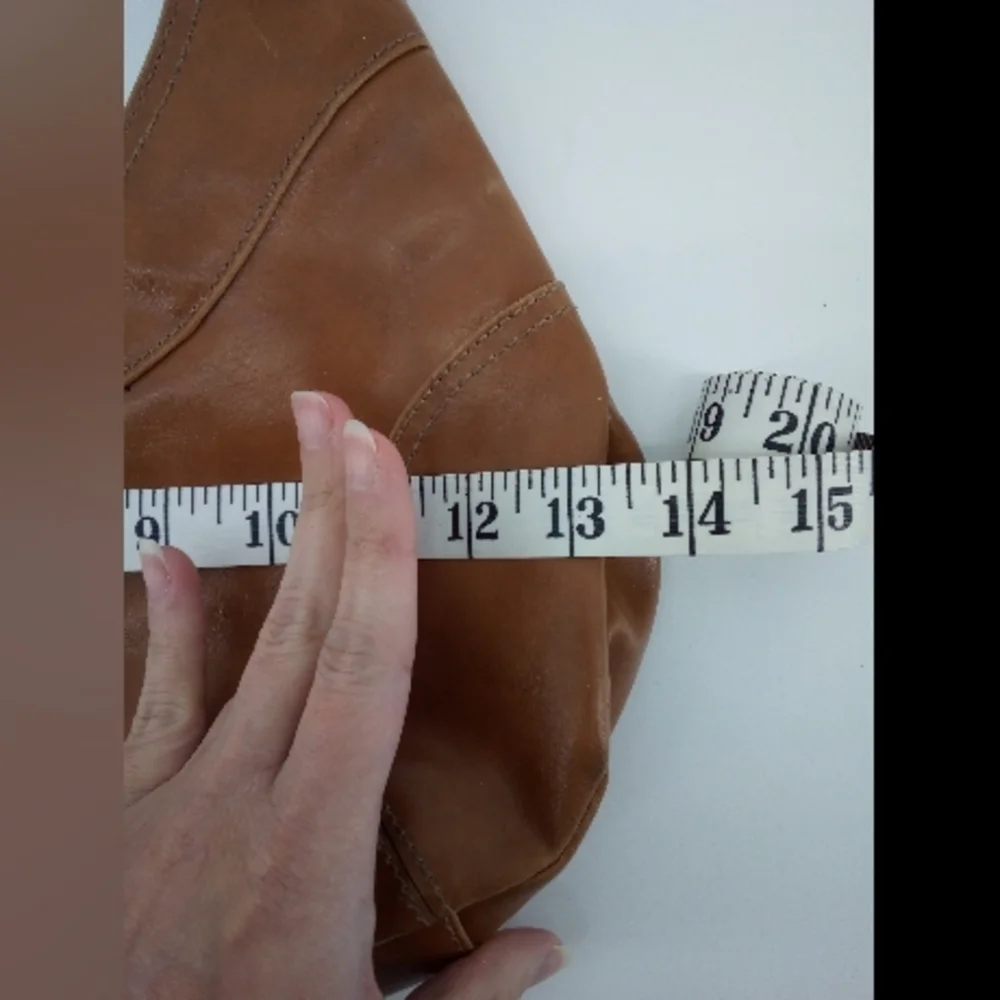 Retro Y2K Nine West Vegan Hobo Bag Brown Camel Shoulder - Picture 12 of 12